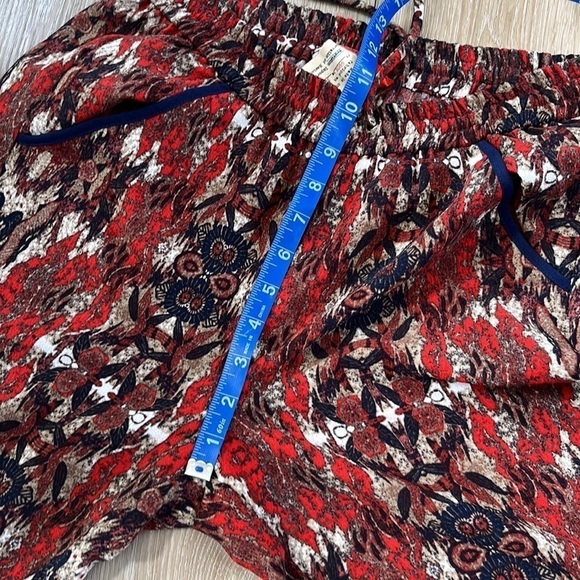 Anthropologie Cartonnier Letna Jogger Pants Red Patterned - Picture 14 of 14